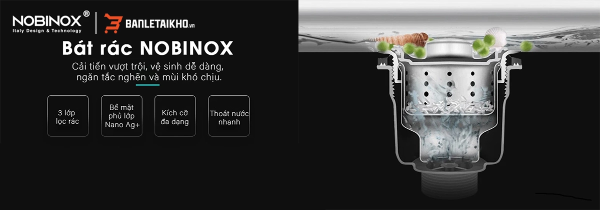 Bát rác lớn 140mm và nhỏ 110mm