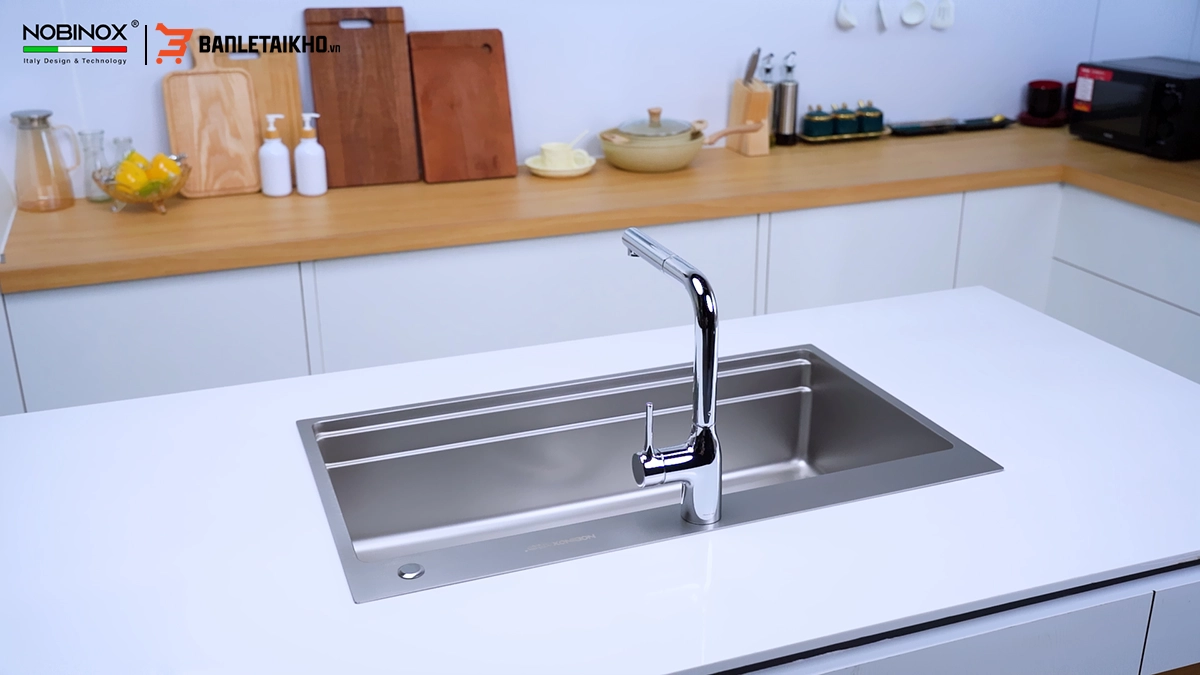 Chậu Rửa Bát 1 Hố LIRA NJ564D – Phong Cách Tinh Tế, Bền Bỉ và Sang Trọng