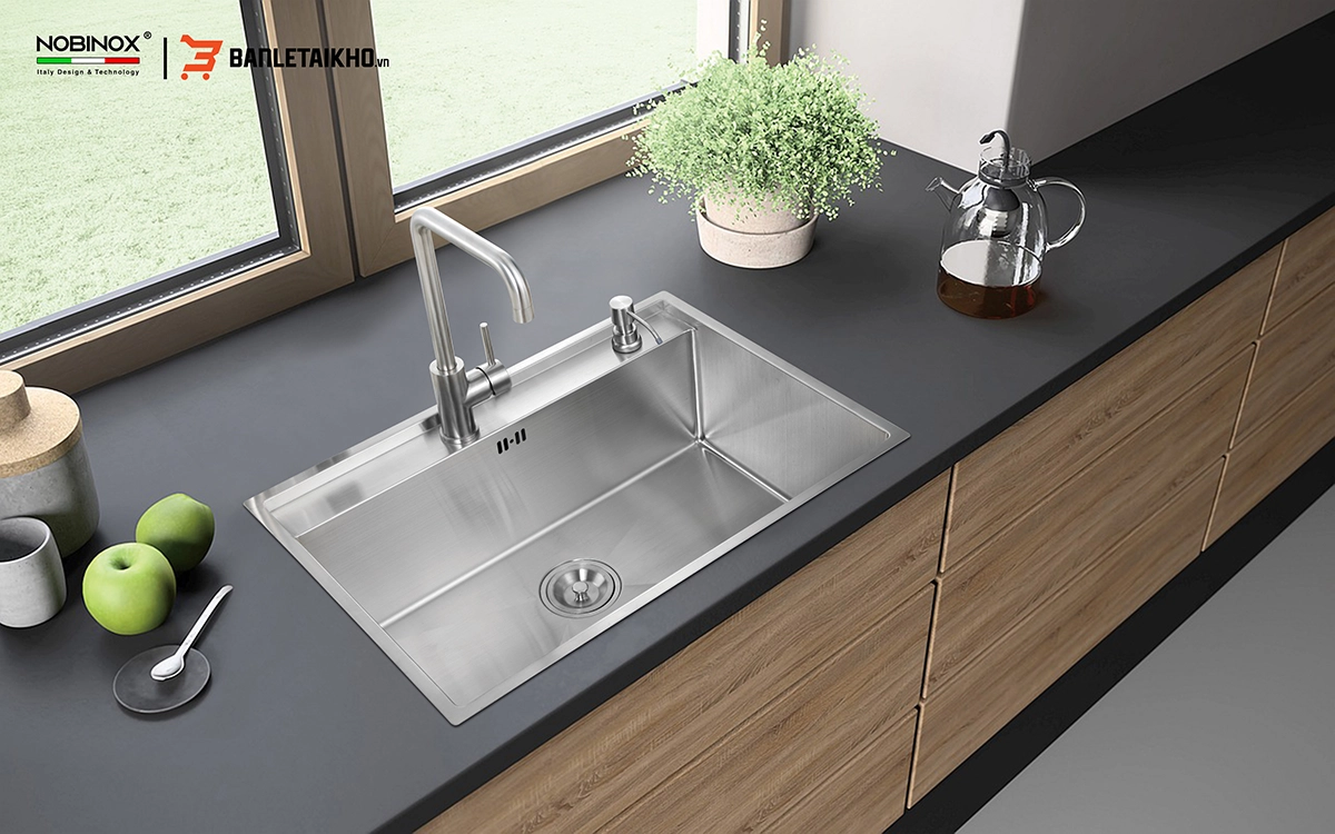 Chậu Rửa Bát 1 Hố LUMIA NJ557 – Sang Trọng và Tiện Nghi Cho Không Gian Bếp Hiện Đại
