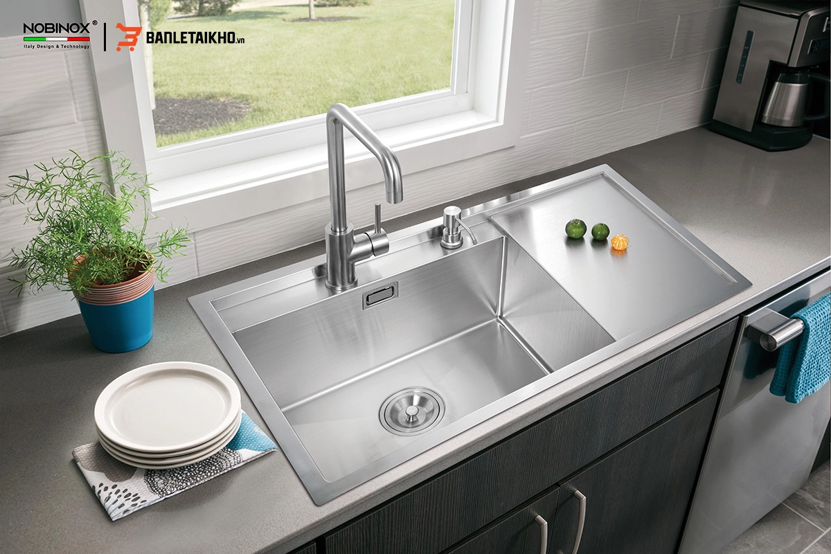 Chậu Rửa Bát 1 Hố LUMIA NJ558B – Tinh Tế, Hiện Đại và Tiện Lợi Cho Không Gian Bếp