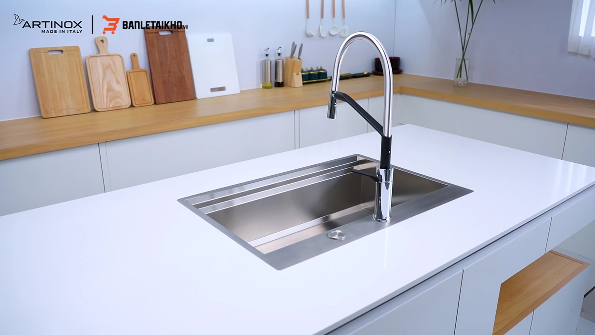 Chậu Rửa Bát 1 Hố MOSE NA808 - MADE IN ITALY