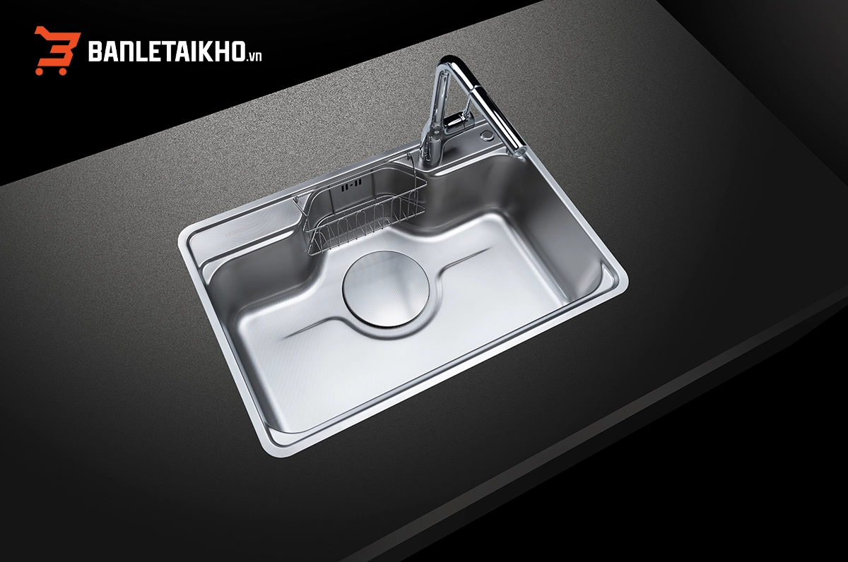 Chậu Rửa Bát 1 Hố Nobinox LIKEN NL725D – Tinh Tế và Bền Bỉ Cho Không Gian Bếp Hiện Đại
