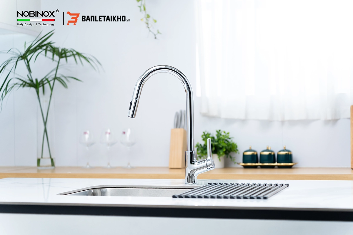 Thông Tin Về Sản Phẩm Vòi Rửa Bát Dây Rút NOBINOX LOFT NX533