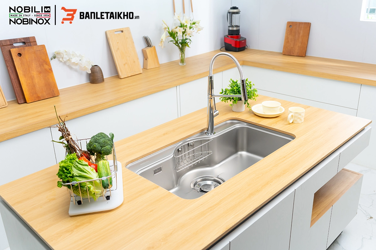 Chậu Rửa Bát 1 Hố ROSA NN995D – Sản Xuất Tiêu Chuẩn ITALY