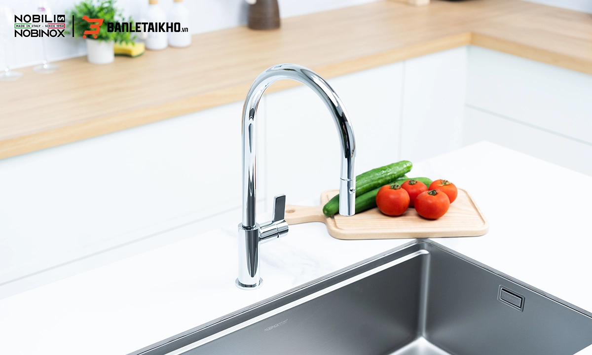 VÒI RỬA BÁT DÂY RÚT NOBILI FLAG NB205