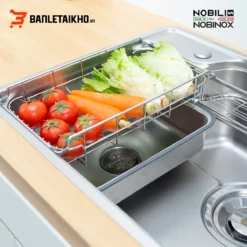 Chậu Rửa Bát 1 Hố NOBINOX LIKEN NL792D – Bồn Rửa Bát Inox Cao Cấp