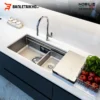 Chậu Rửa Bát 1 Hố NOBINOX LIRA NJ562D – Bồn Rửa Bát Inox Cao Cấp