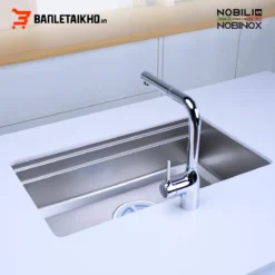 Chậu Rửa Bát 1 Hố NOBINOX LIRA NJ562D – Bồn Rửa Bát Inox Cao Cấp