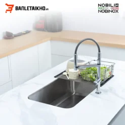 Chậu Rửa Bát 1 Hố NOBINOX PURA NT622U – Bồn Rửa Bát Inox Cao Cấp