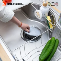 Chậu Rửa Bát 1 Hố NOBINOX ROSA NN975D – Bồn Rửa Bát Inox Cao Cấp