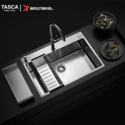 Chậu Rửa Bát 1 Hố TASCA PURA NT675T – Bồn Rửa Bát Inox Cao Cấp