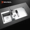 Chậu Rửa Bát 2 Hố NOBINOX LIKEN NL749 – Bồn Rửa Bát Inox Cao Cấp