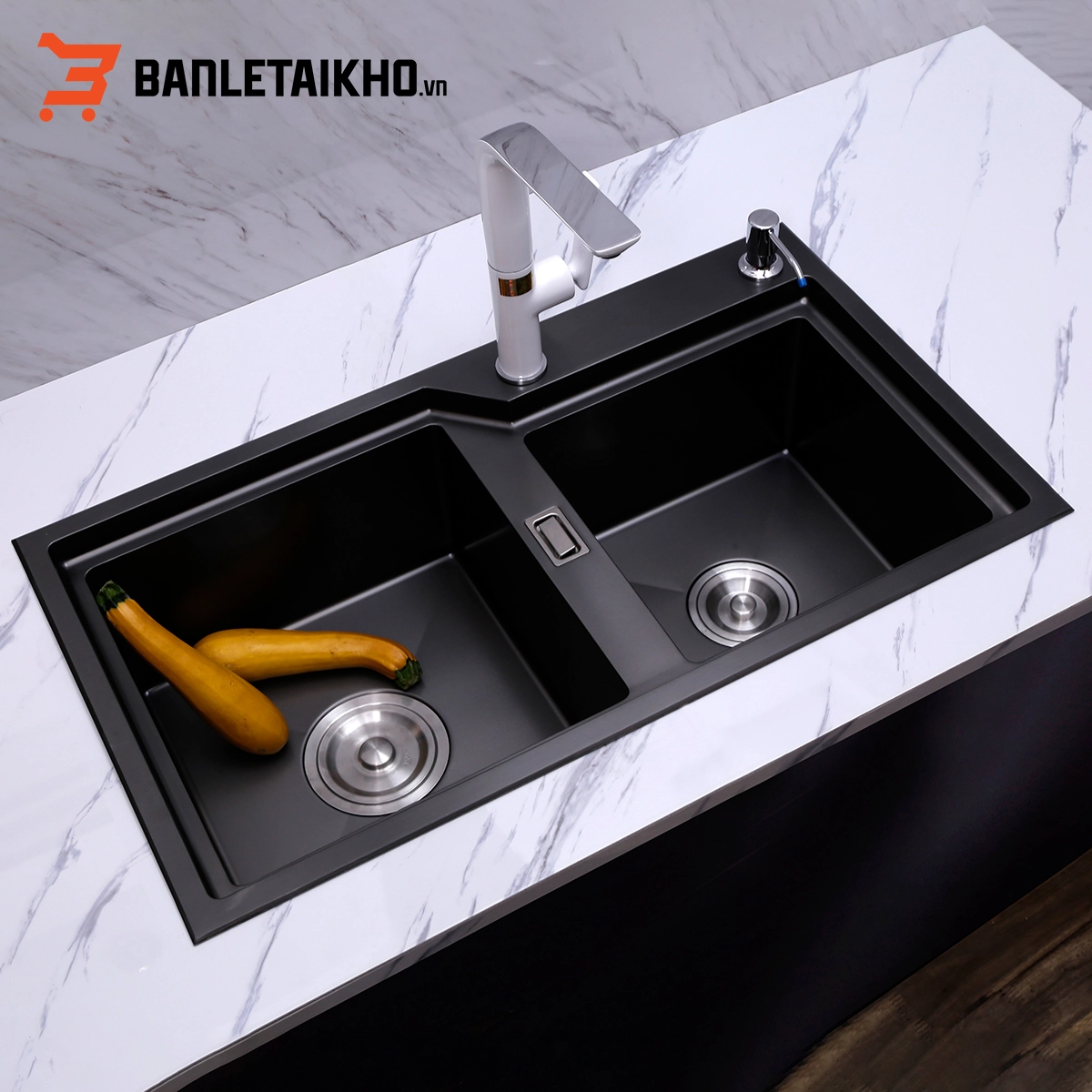 Chậu Rửa Bát 2 Hố NOBINOX LUMIA NJ513B – Bồn Rửa Bát Inox Cao Cấp Chậu Rửa Bát 2 Hố NOBINOX LUMIA NJ513B – Bồn Rửa Bát Inox Cao Cấp