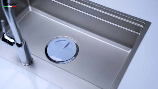 Chậu rửa bát 1 hố NOBINOX LIRA NJ560D – bồn rửa chén inox 304 với thiết kế tinh tế cho gian bếp hiện đại