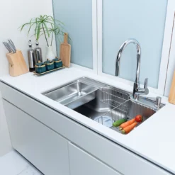 Bồn rửa chén Nobinox Liken NL725D kiểu dáng tinh tế cho không gian bếp hiện đại.