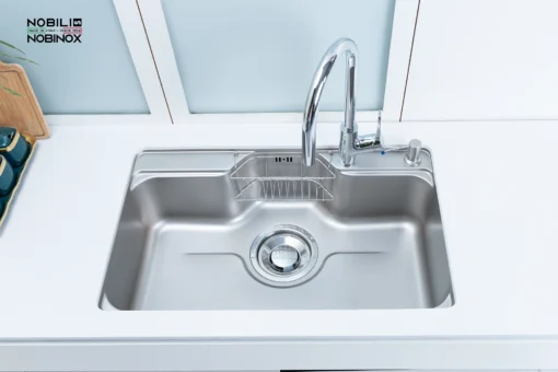 Chậu rửa bát Nobinox Liken NL725D giúp bếp nhà bạn gọn gàng hơn.