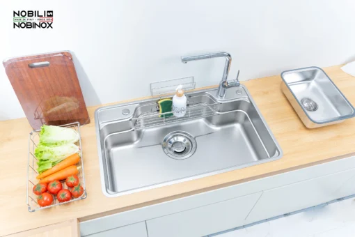 Chậu rửa bát 1 hố Nobinox Liken NL792D chịu lực và bền bỉ theo thời gian.