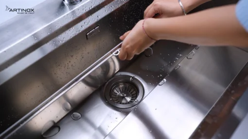 CHẬU RỬA BÁT 1 HỐ ARTINOX MOSE NA808 kiểu dáng tinh tế, chậu rửa bát inox dễ vệ sinh