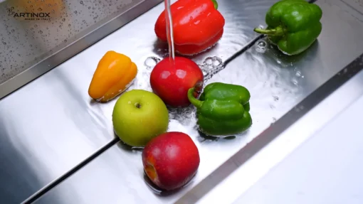 CHẬU RỬA BÁT 1 HỐ ARTINOX MOSE NA808 kiểu dáng tinh tế, chậu rửa bát inox dễ vệ sinh