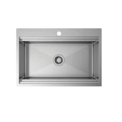 CHẬU RỬA BÁT 1 HỐ ARTINOX TITANIUM NA805T với thiết kế bồn rửa chén inox hiện đại, chậu rửa chén tiện dụng cho mọi gian bếp