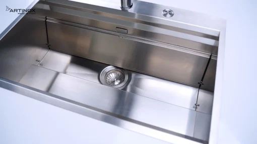 CHẬU RỬA BÁT 1 HỐ ARTINOX MOSE NA808 chất liệu inox cao cấp, bồn rửa bát sang trọng và bền đẹp