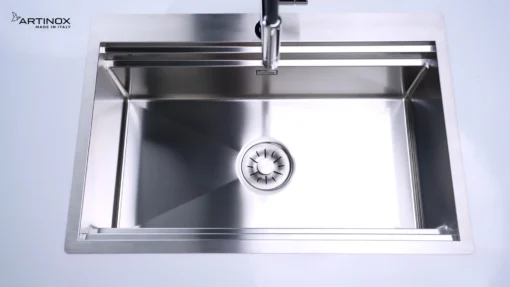 CHẬU RỬA BÁT 1 HỐ ARTINOX TITANIUM NA805T chậu rửa chén inox chống gỉ, bồn rửa bát tiện nghi