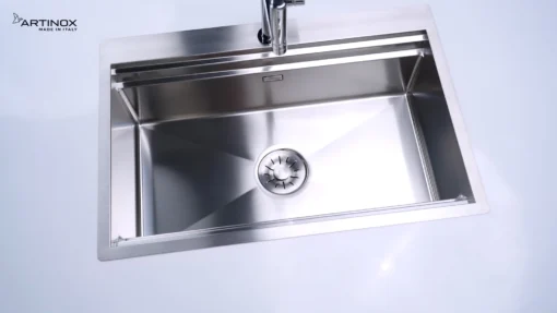 CHẬU RỬA BÁT 1 HỐ ARTINOX TITANIUM NA805T chậu rửa chén inox chống gỉ, bồn rửa bát tiện nghi
