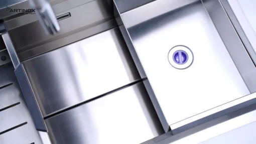 CHẬU RỬA BÁT 1 HỐ ARTINOX MOSE NA808 chất liệu inox cao cấp, bồn rửa bát sang trọng và bền đẹp