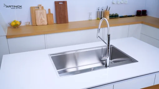 CHẬU RỬA BÁT 1 HỐ ARTINOX NEWGO NA830 với thiết kế bồn rửa chén inox hiện đại, chậu rửa chén tiện dụng cho mọi gian bếp