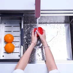 CHẬU RỬA BÁT 1 HỐ ARTINOX TITANIUM NA875U kiểu dáng tinh tế, chậu rửa bát inox dễ vệ sinh
