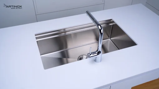 CHẬU RỬA BÁT 1 HỐ ARTINOX TITANIUM NA885U với thiết kế bồn rửa chén inox titanium hiện đại, chậu rửa chén tiện dụng cho mọi gian bếp