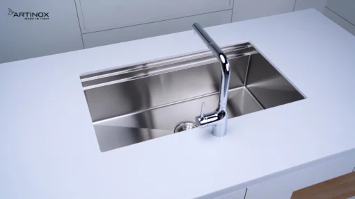 CHẬU RỬA BÁT 1 HỐ ARTINOX TITANIUM NA885U với thiết kế bồn rửa chén inox titanium hiện đại, chậu rửa chén tiện dụng cho mọi gian bếp