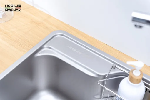 Chậu rửa bát 1 hố Nobinox Liken NL724D thiết kế hiện đại.