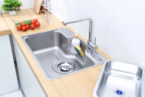 Bồn rửa chén 1 hố Nobinox Liken NL724D chống trầy xước.