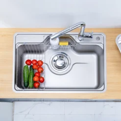 Bồn rửa chén 1 hố Nobinox Liken NL724D dễ dàng lắp đặt.