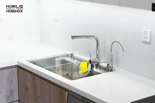 Bồn rửa chén 1 hố Nobinox Liken NL725D dễ dàng vệ sinh và bảo dưỡng.