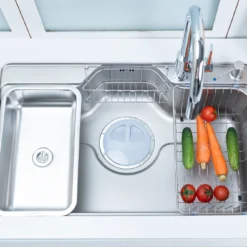 Chậu rửa bát 1 hố Nobinox Liken NL725D với chất liệu inox cao cấp.