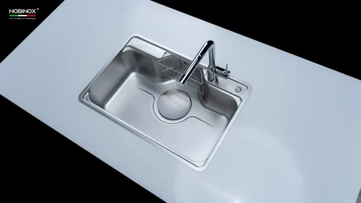 Chậu rửa bát Nobinox Liken NL725D với khả năng chịu lực tuyệt vời.