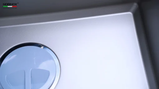 Chậu rửa bát 1 hố NOBINOX LIRA NJ560D – bồn rửa chén inox 304 với thiết kế tinh tế cho gian bếp hiện đại