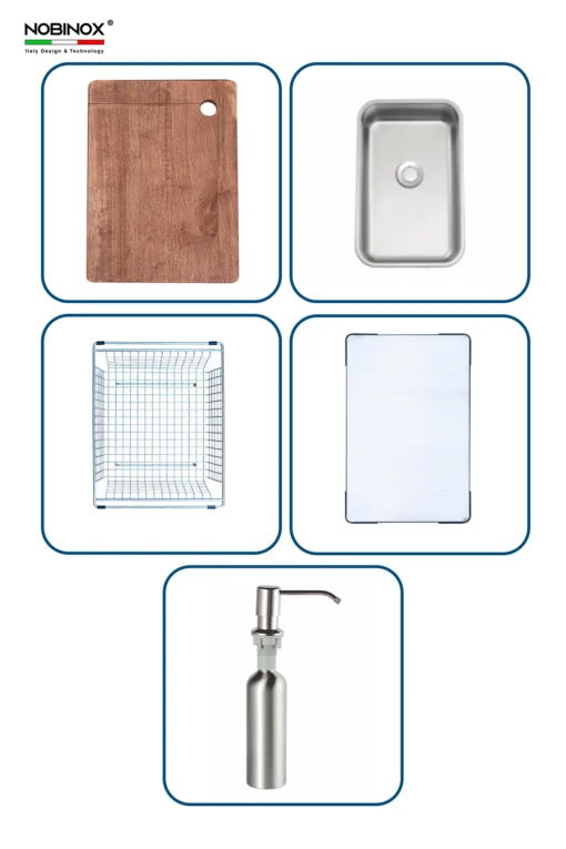 Chậu rửa bát 1 hố NOBINOX LIRA NJ560D – ưu đãi quà tặng dành cho khách mua bồn rửa chén trong thời gian giới hạn