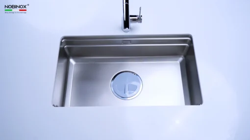 Chậu rửa bát 1 hố Nobinox Lira NJ562D inox sáng bóng, dễ vệ sinh – Bồn rửa chén chất lượng cao.