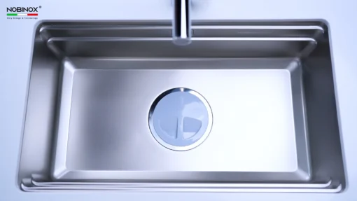 Chậu rửa bát 1 hố Nobinox Lira NJ562D inox sáng bóng, dễ vệ sinh – Bồn rửa chén chất lượng cao.
