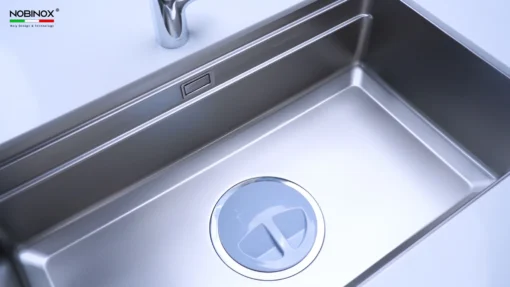 Chậu rửa bát 1 hố Nobinox Lira NJ562D inox sáng bóng, dễ vệ sinh – Bồn rửa chén chất lượng cao.