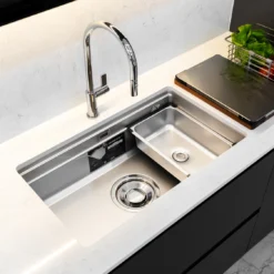 Chậu rửa bát 1 hố Nobinox Lira NJ562D chống oxi hóa, bền đẹp theo thời gian – Bồn rửa chén phù hợp mọi không gian.