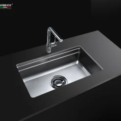 Chậu rửa bát 1 hố Nobinox Lira NJ562D chống oxi hóa, bền đẹp theo thời gian – Bồn rửa chén phù hợp mọi không gian.