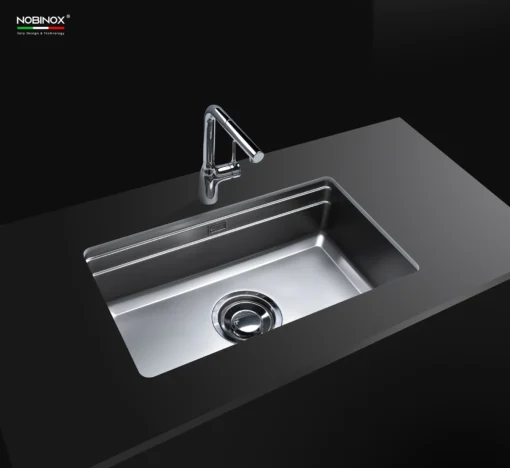 Chậu rửa bát 1 hố Nobinox Lira NJ562D chống oxi hóa, bền đẹp theo thời gian – Bồn rửa chén phù hợp mọi không gian.