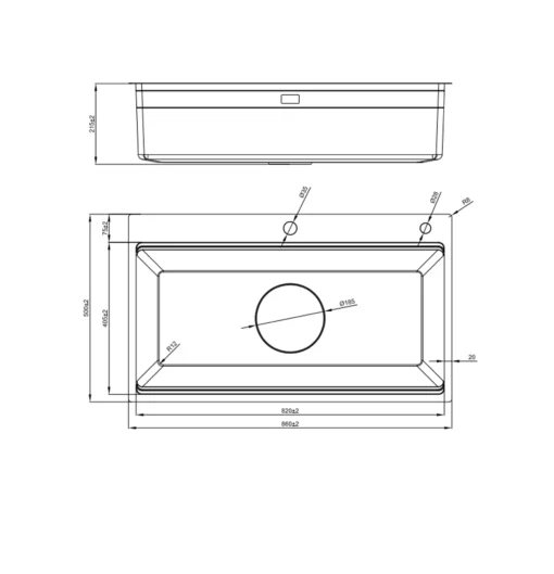 alt: Chậu rửa bát 1 hố NOBINOX LIRA NJ564D – bồn rửa chén inox 304 thiết kế cứng cáp và bền đẹp theo thời gian