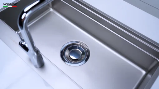 Chậu rửa bát 1 hố NOBINOX LIRA NJ564D – bồn rửa chén inox 304 thiết kế cứng cáp và bền đẹp theo thời gian