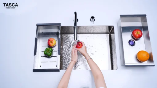 Chậu rửa bát Tasca Pura NT670U 1 hố giúp căn bếp gọn gàng, dễ dàng sử dụng – Bồn rửa chén thiết kế nhỏ gọn.
