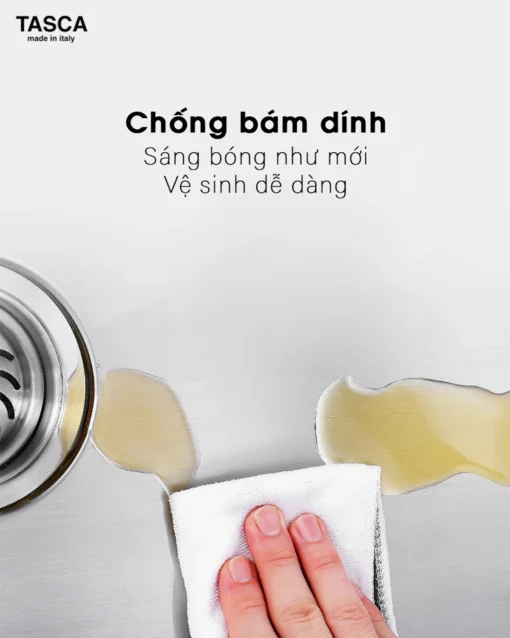 CHẬU RỬA BÁT 1 HỐ TASCA PURA NT675T kiểu dáng tinh tế, chậu rửa bát inox dễ vệ sinh